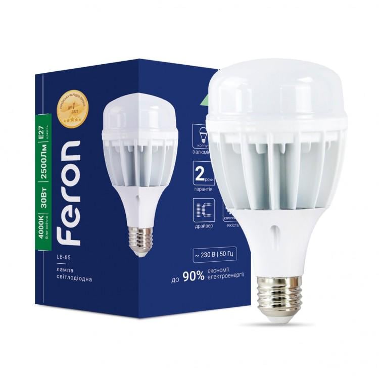 Лампа светодиодная Feron LB-65 30 Вт E27-E40 4000K (25823)