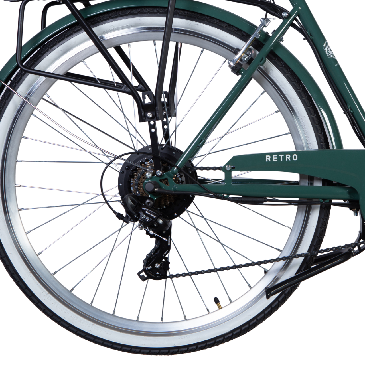 Велосипед з електроприводом ST Dorozhnik eRETRO Vbr FR 28" 19" 36B 12,5 Ахч 500 Вт Зелено-сірий - фото 5
