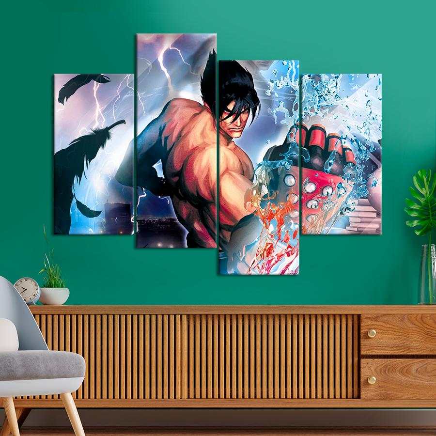 Настенний декор Боец Дзин Кадзама Tekken 129x90 см (A233-4)