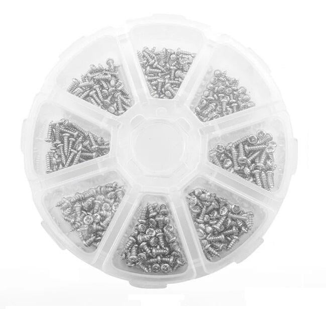 Набор саморезов никелированных Spec M2/M2,6 с полукруглой головкой 400 шт. (SP-240411) Набор саморезов никелированных Spec M2/M2,6 с полукруглой головкой 400 шт. (SP-240411)