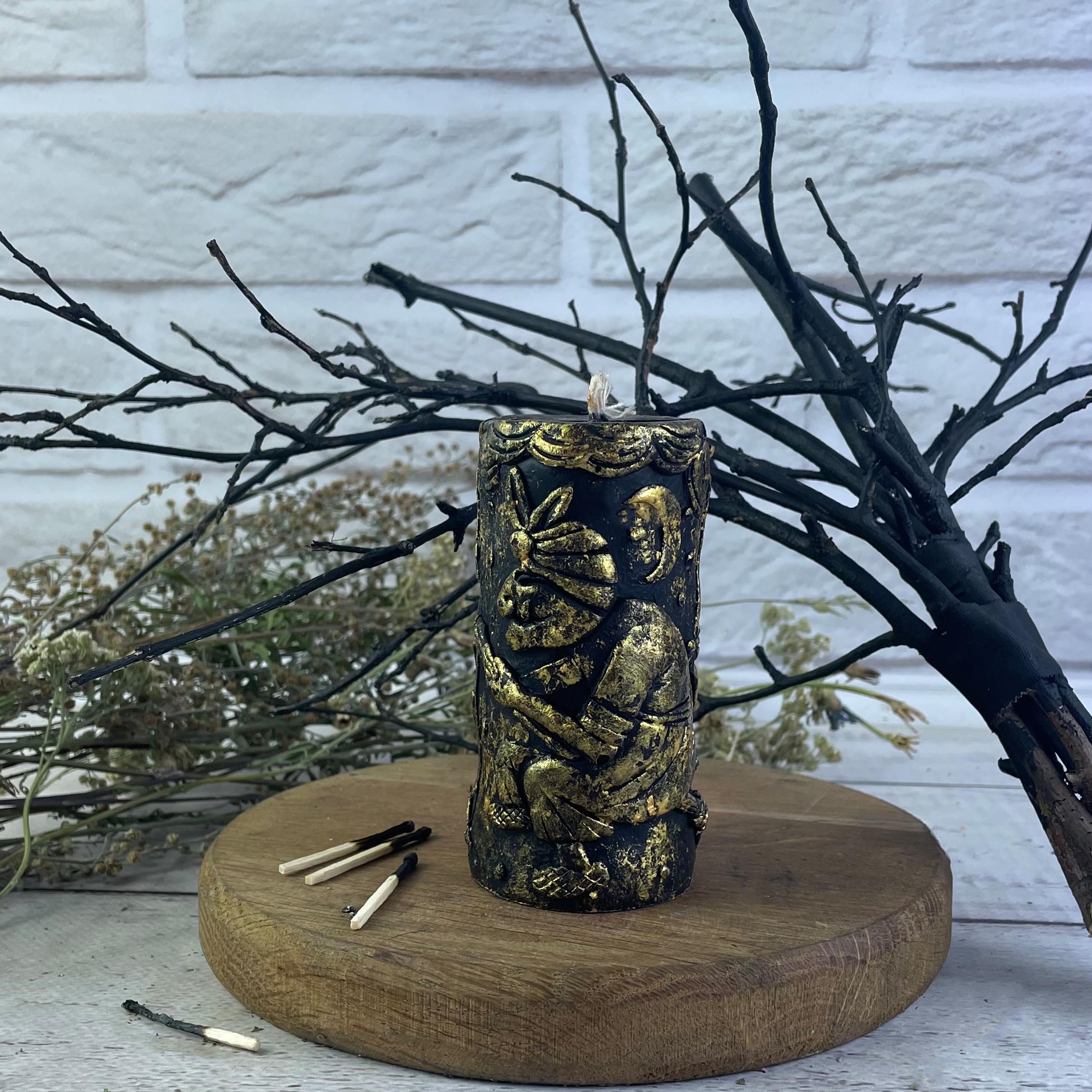 Свеча Восковая Баба Яга Золотой (769)