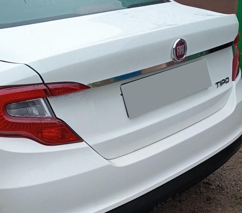 Хром планка над номером HB Omsa Line для Fiat Tipo 2016- гг. нержавеющая сталь Хром