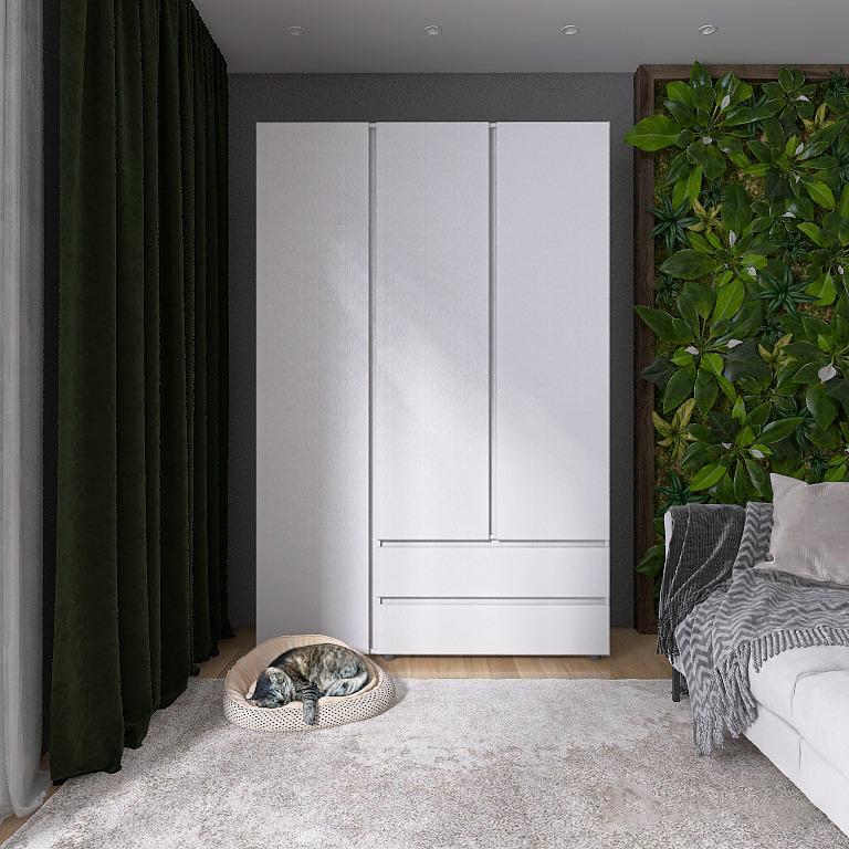 Шкаф Everest Лайт ШЛ-3 1365х500х2080 мм Нимфея альба (11152) - фото 4 Шкаф Everest Лайт ШЛ-3 1365х500х2080 мм Нимфея альба (11152) - фото 4