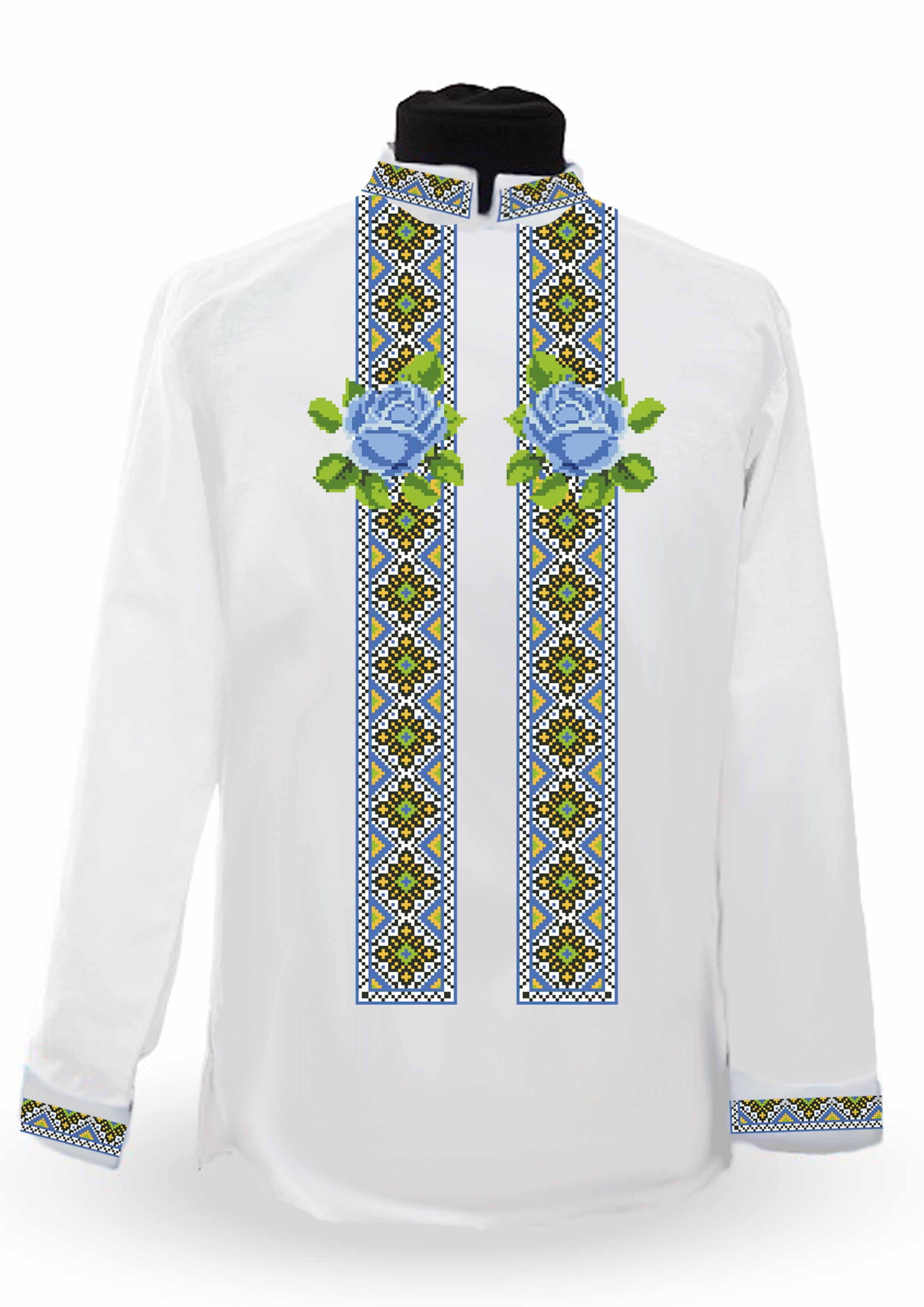 Заготовка для вышивки нитями или бисером рубашка габардин (СЧГ-236)