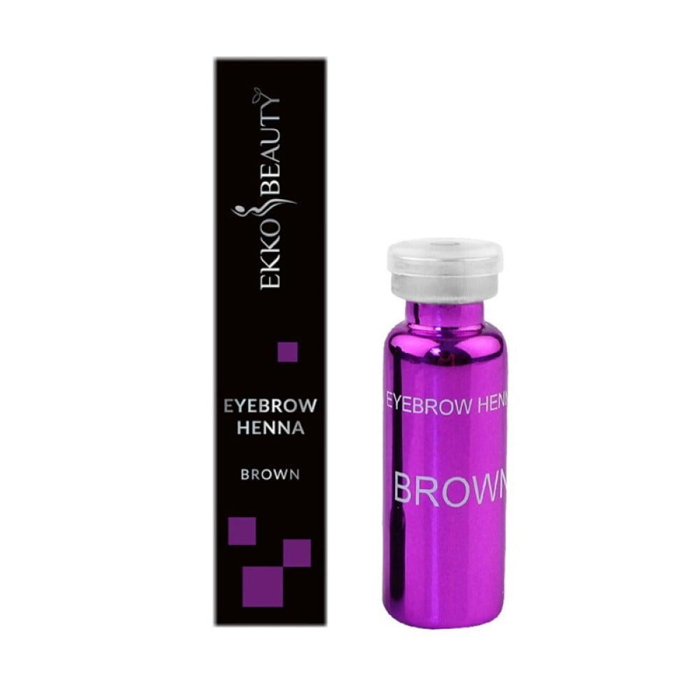 Хна для бровей Ekko Beauty коричневая 5 мл Коричневый (011038)