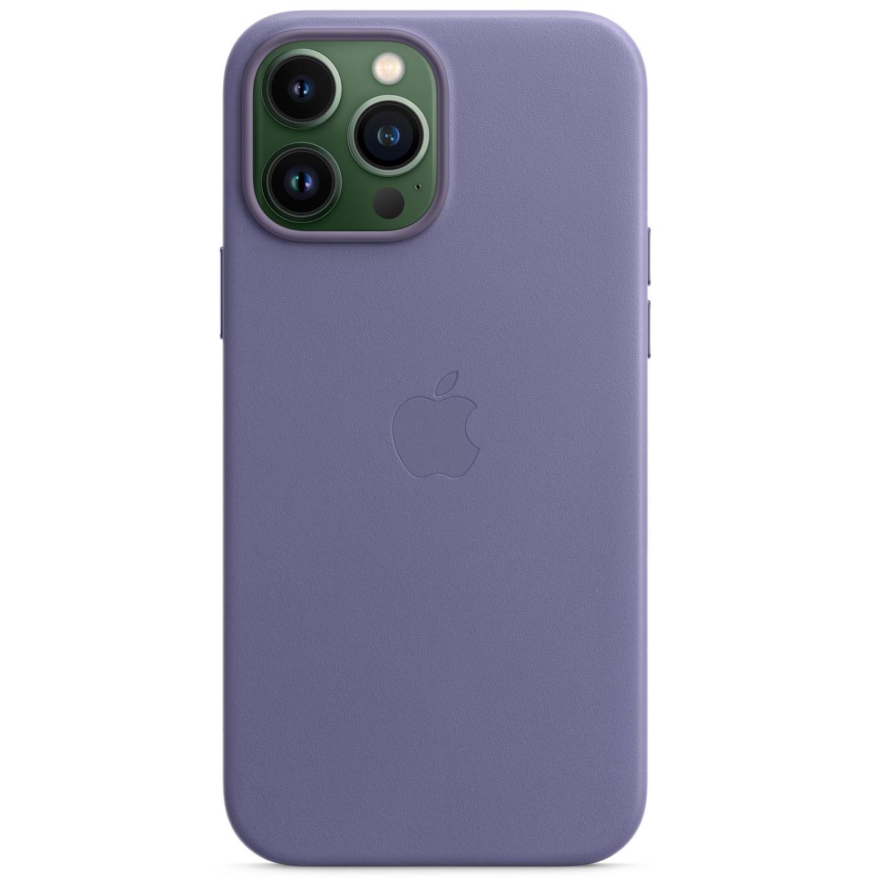 Шкіряний чохол-накладка Apple Leather Case with MagSafe for iPhone 13 Pro Max, Wisteria (HC) - фото 4