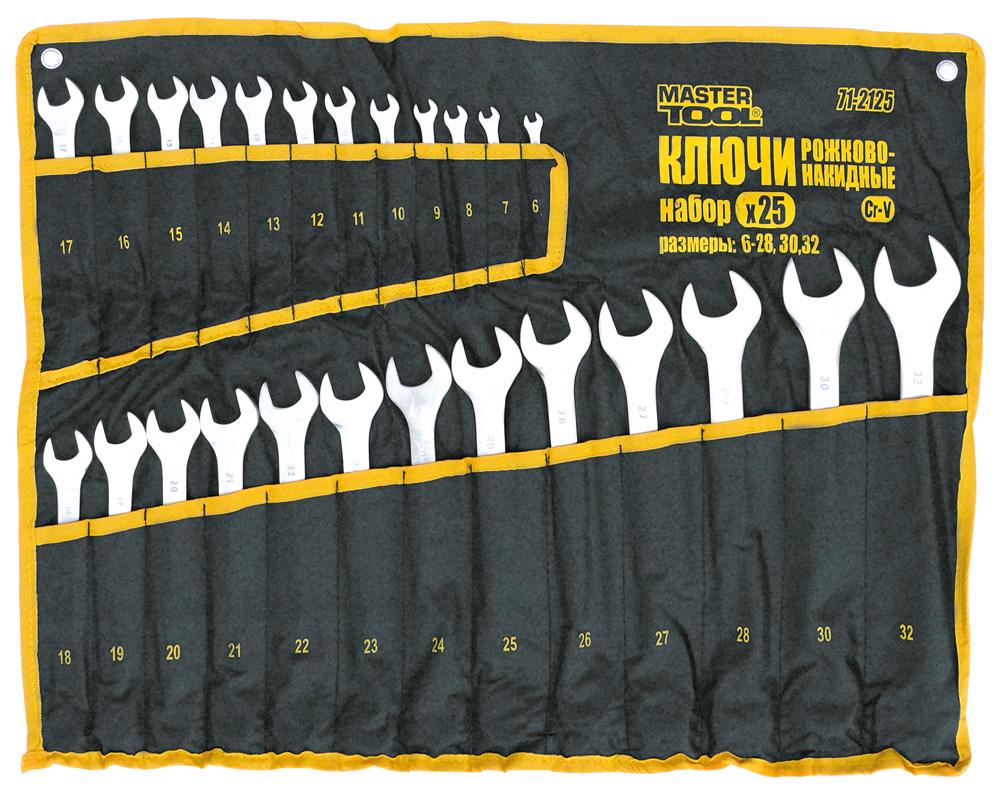 Ключі рожково-накидні MasterTool GM 25 шт. (Арт.: 71-2125)