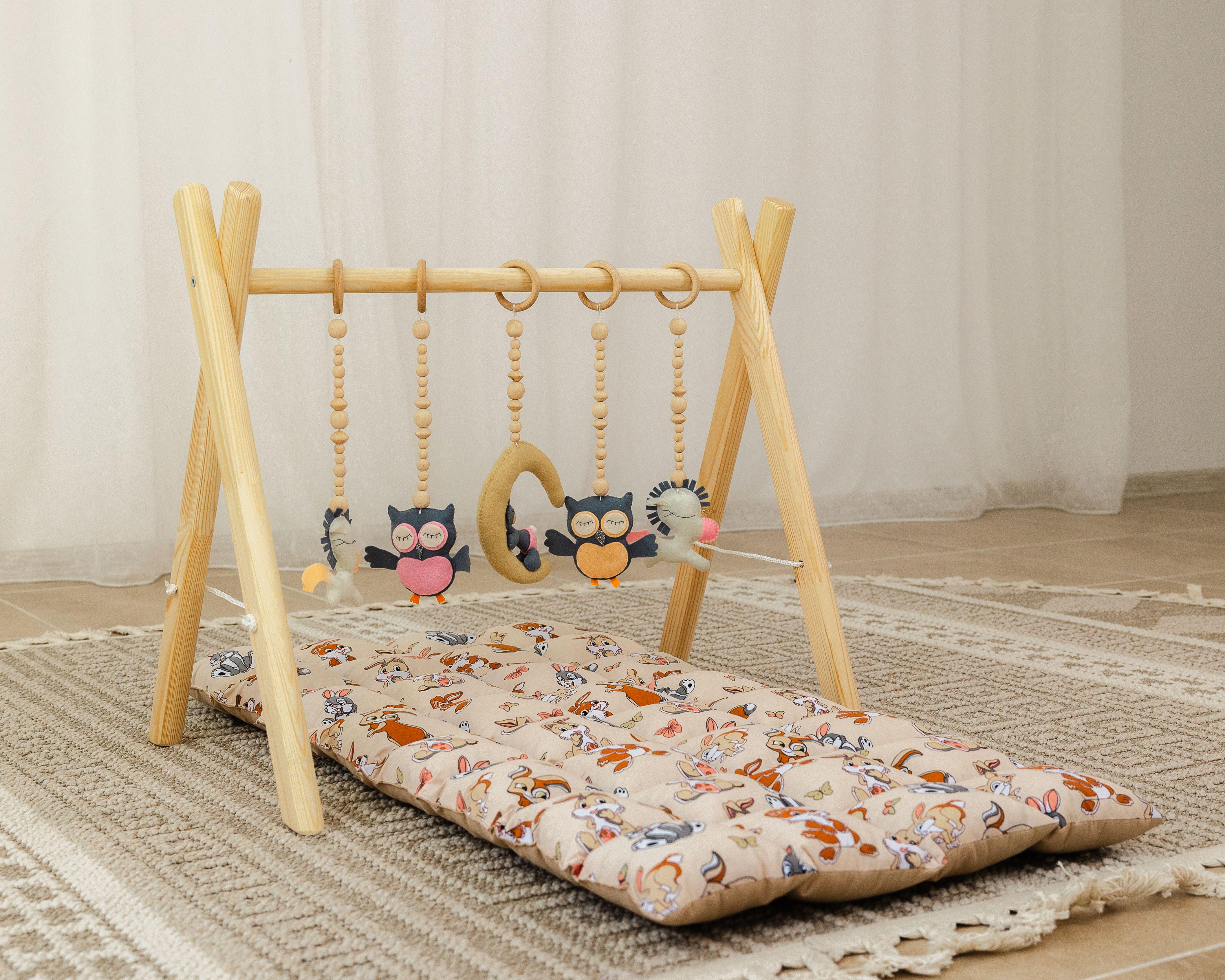 Мобиль детский напольный Беби Джим Сладкие сны с матрасом Funny rabbits (0002337)