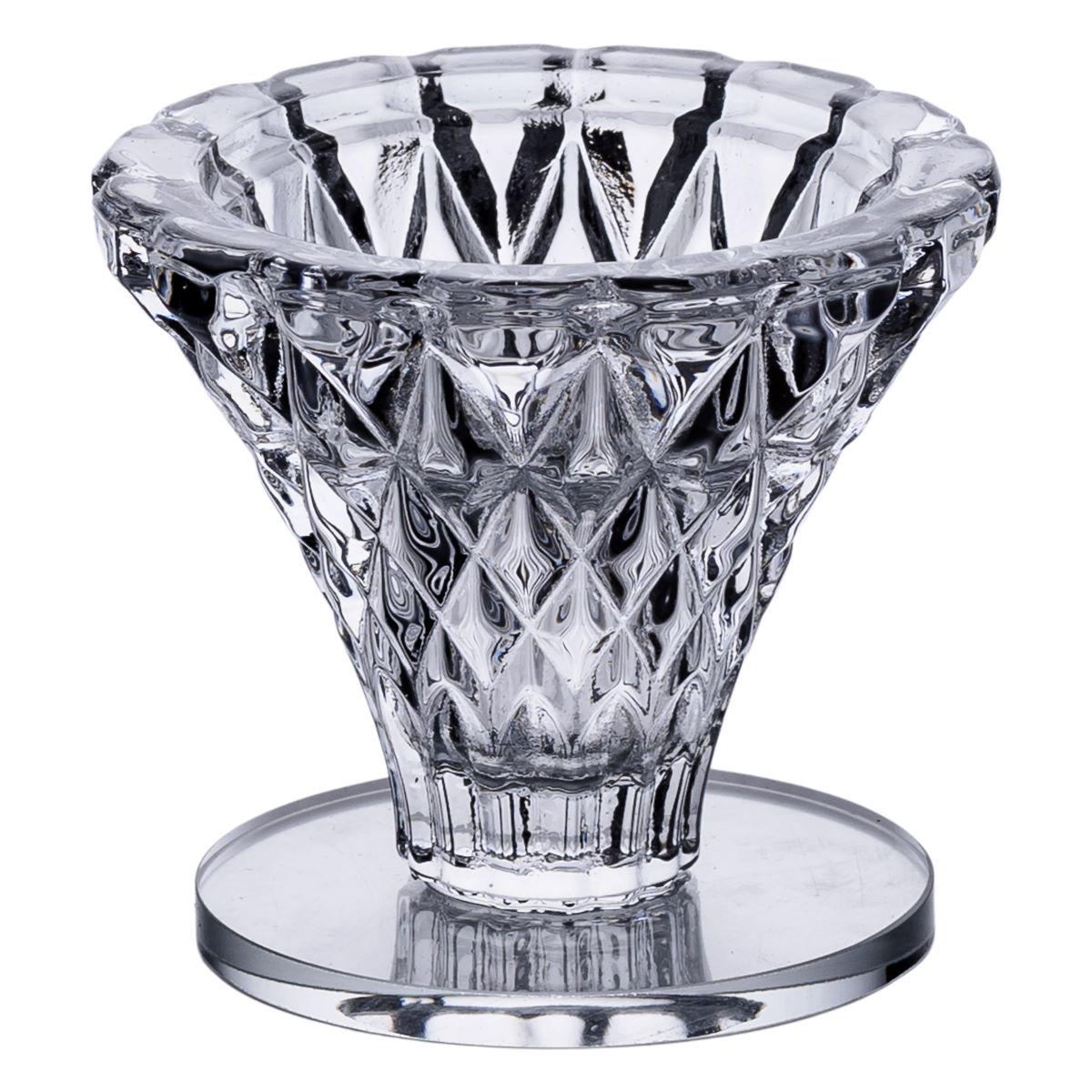 Свічник скляний Light House LG-30099CL висота 6 см Прозорий Свічник скляний Light House LG-30099CL висота 6 см Прозорий