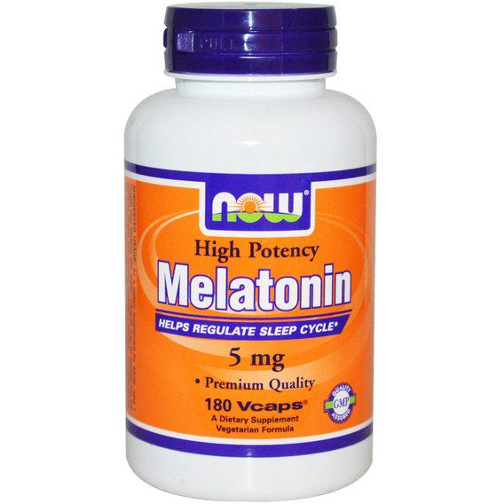 Мелатонін для сну NOW Foods Melatonin 5 мг 180 Veg Caps