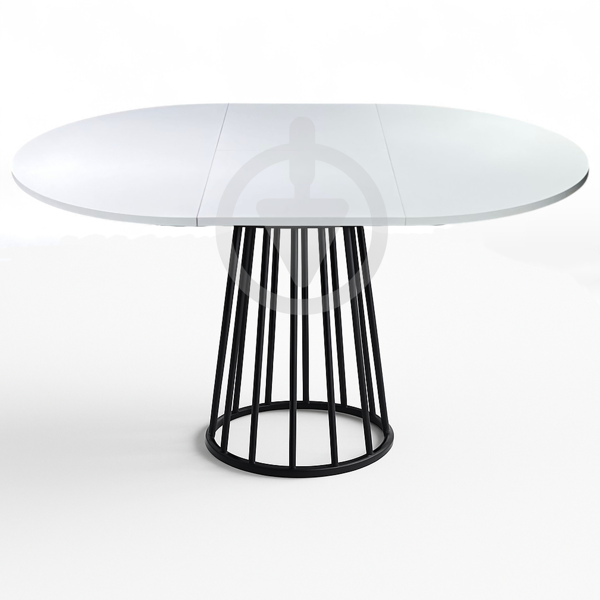 Стол кухонный раскладной RoMax Elegant Slide 90x75/130x75 см Loft Белая Аляска/Черный - фото 2 Стол кухонный раскладной RoMax Elegant Slide 90x75/130x75 см Loft Белая Аляска/Черный - фото 2