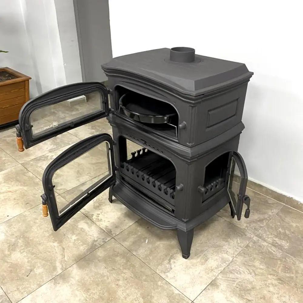 Піч чавунна Flame Stove Altara Premium з духовкою та боковою дверкою (FS-033YK) - фото 2