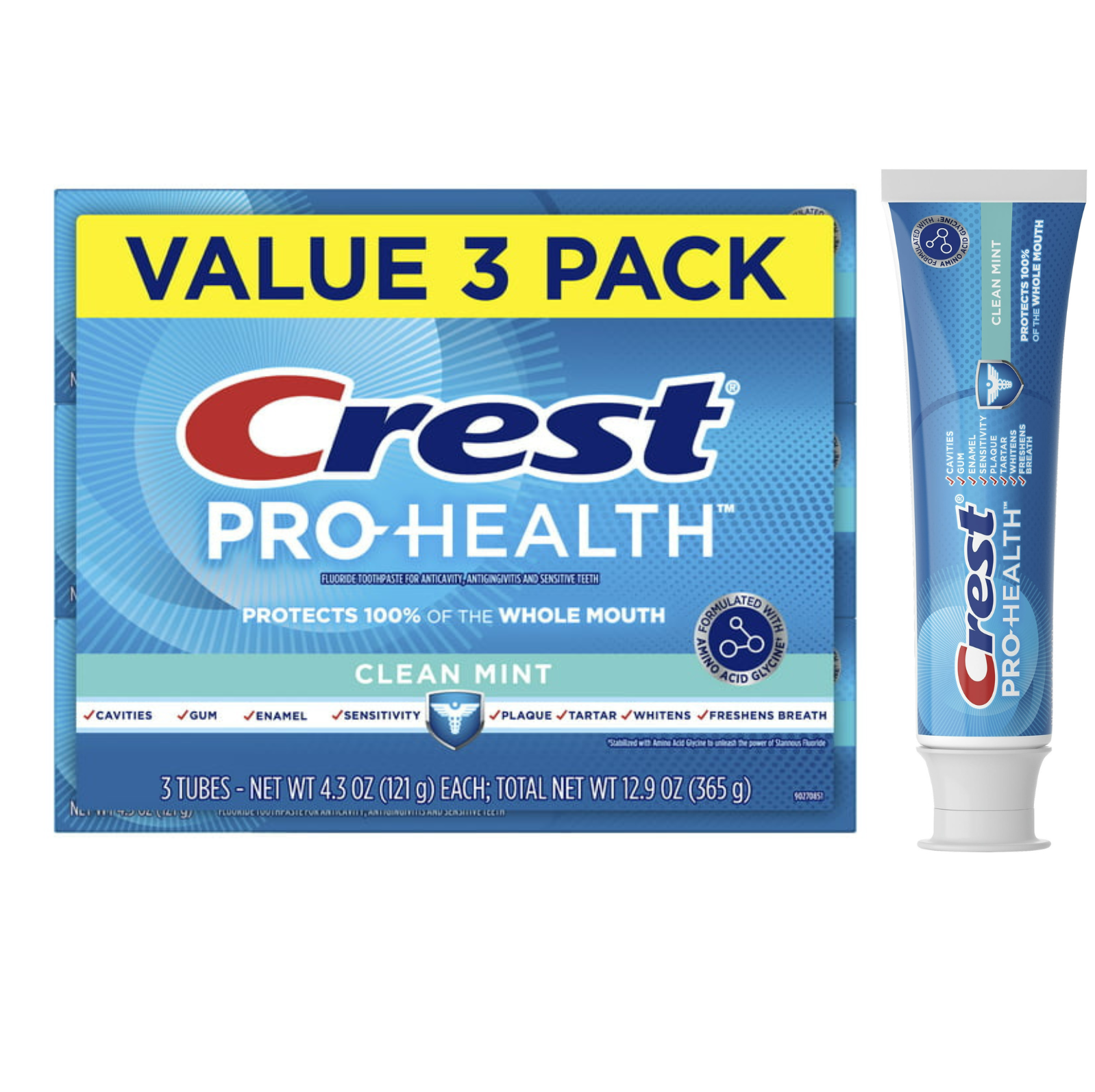 Зубна паста відбілювальна Crest Pro-Health Clean Mint 365 г 3 шт. (59846878)