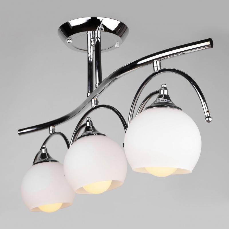 Люстра потолочная Brille LK-435S/3 E27 CH на 3 плафона