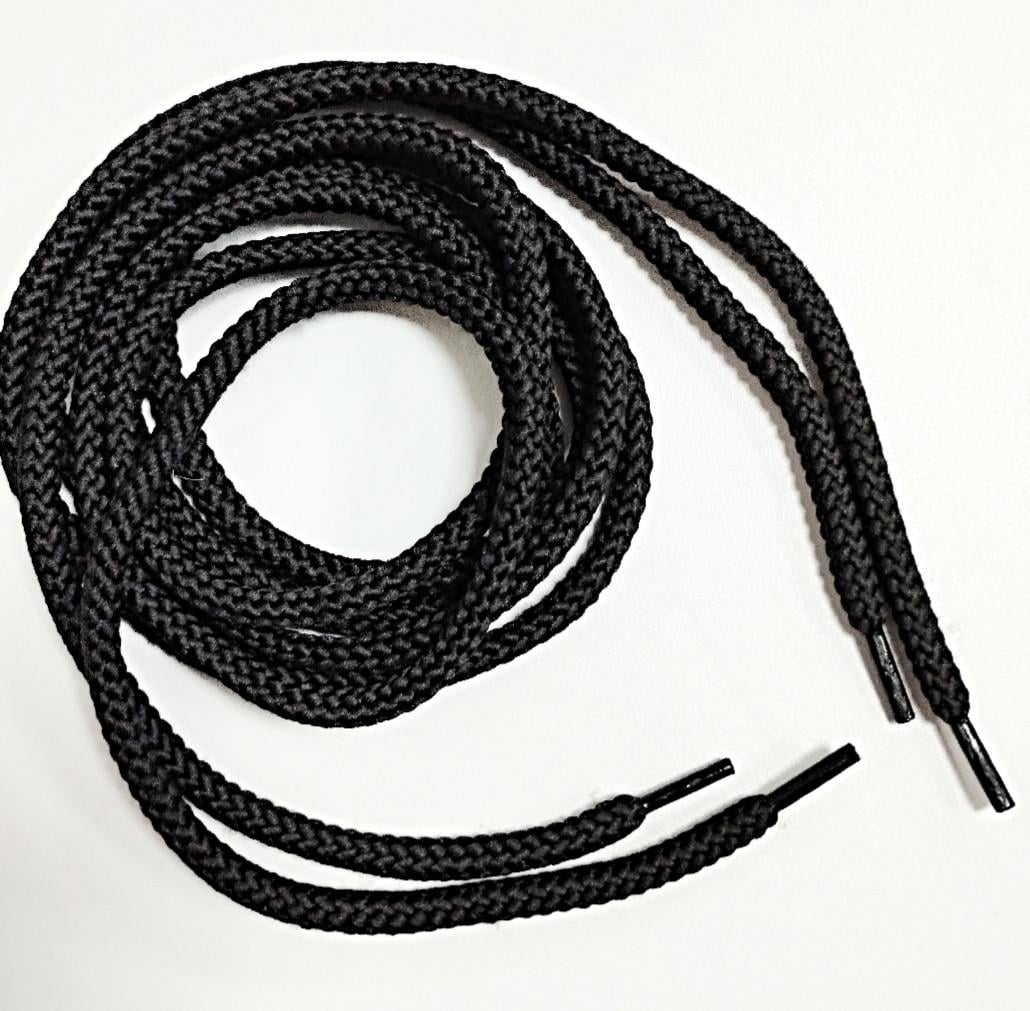 Шнурки для взуття круглі 150 см Чорний берці (2043134584)