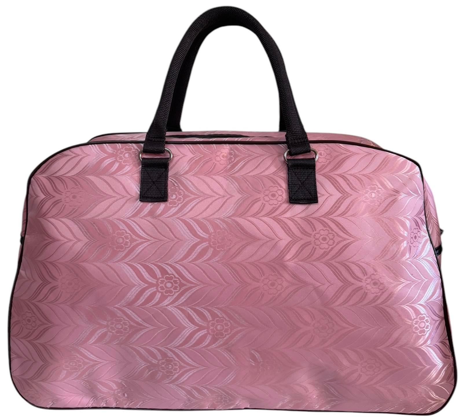 Сумка дорожня велика з довгим ремінем через плече і бічними кишенями Рожевий (241199P) - фото 3 Сумка дорожня велика з довгим ремінем через плече і бічними кишенями Рожевий (241199P) - фото 3