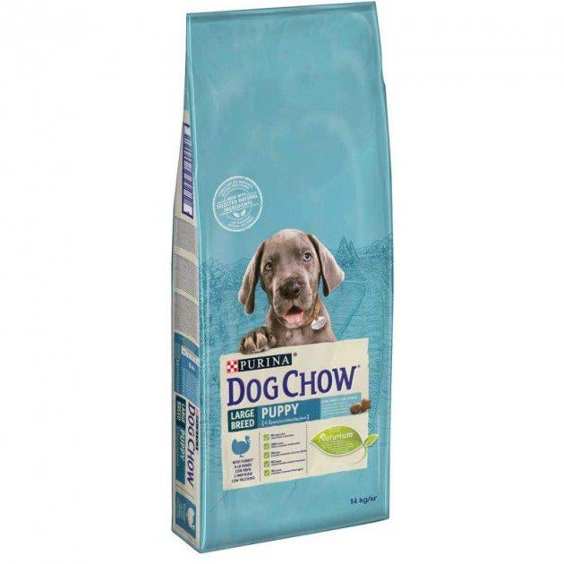 Корм сухий Purina Dog Chow Puppy Large Breed з індичкою для цуценят великих порід 14 кг (7613034487919)