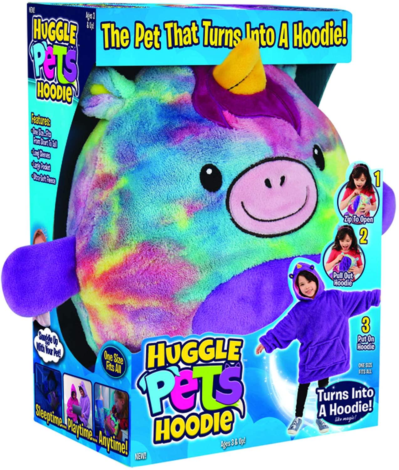 Детская толстовка-плед Huggle Pets Hoodie трансформер Фиолетовый - фото 4