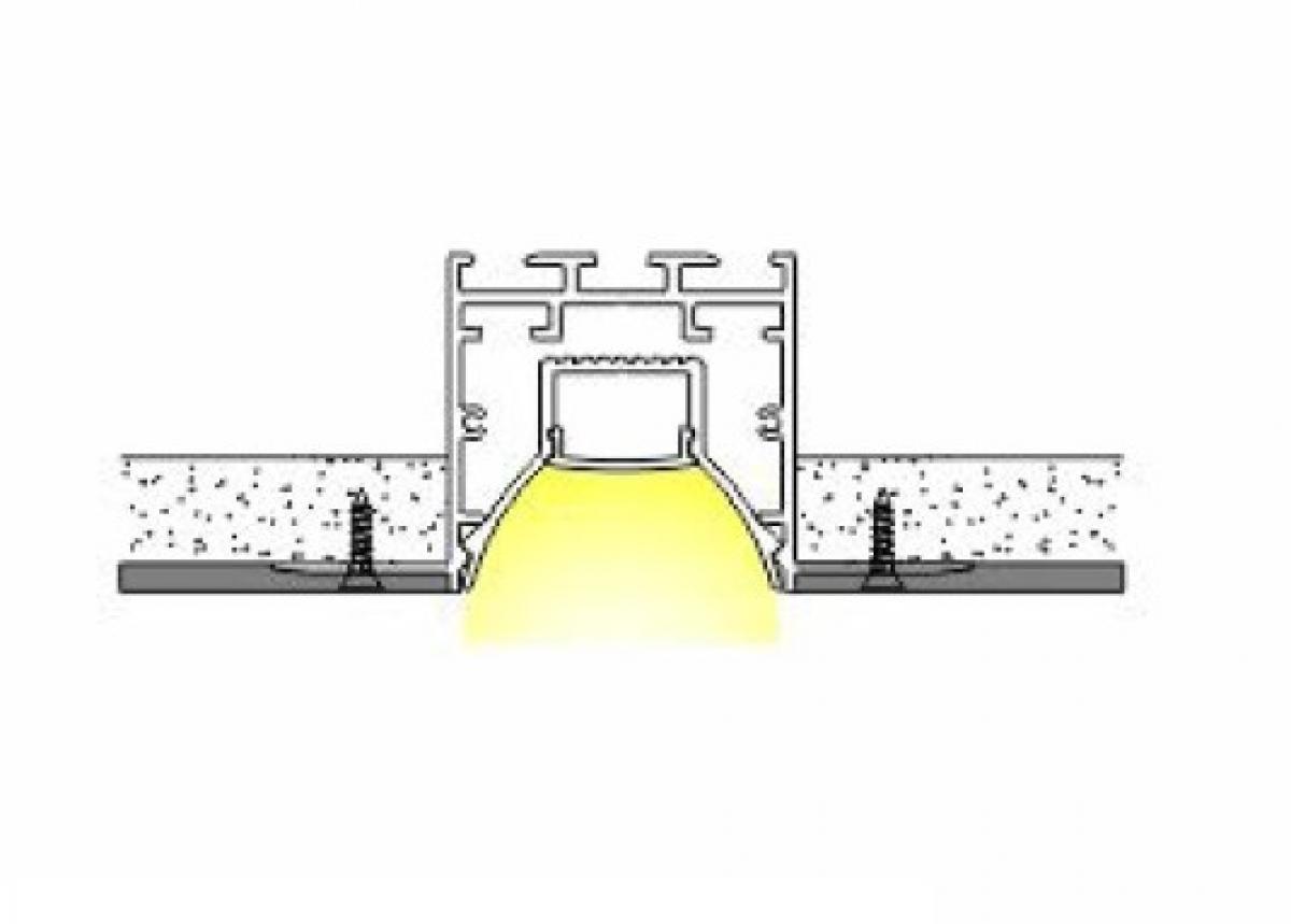 Профиль LED врезной Kloodi KLP165 2 под шпаклевку вставка антиблик 2 м Черный (13540536) - фото 2