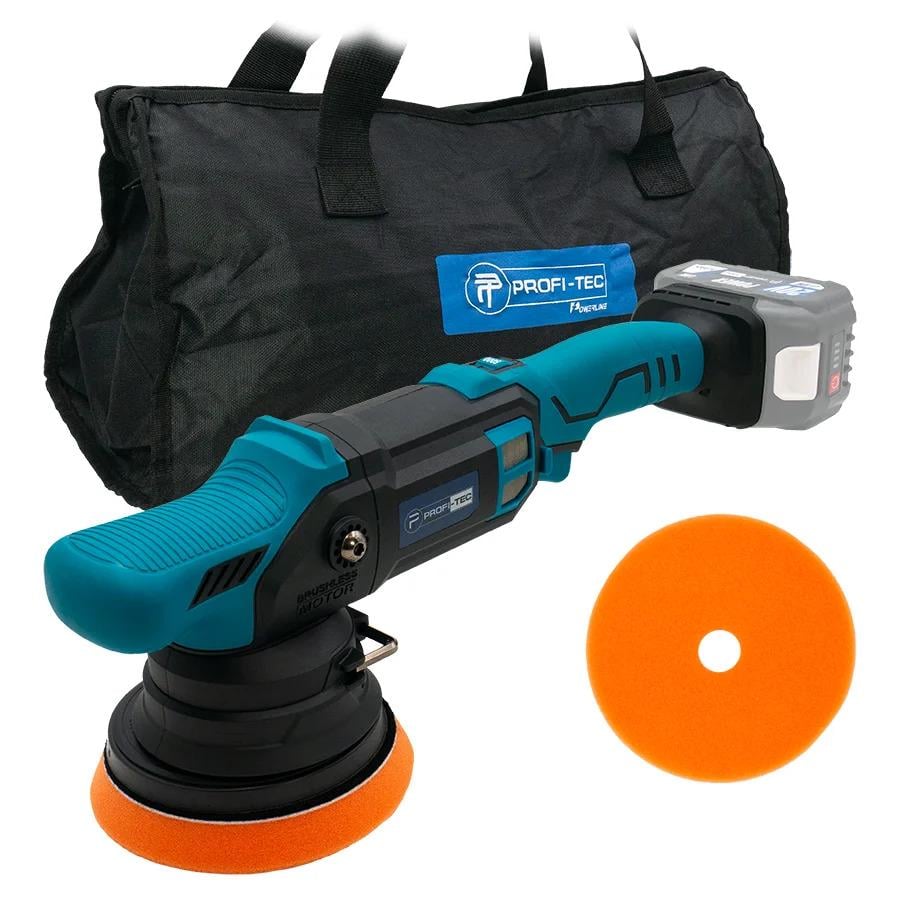 Полировальная машина аккумуляторная эксцентриковая PROFI-TEC PPM-1520CDA 20 В диск 125 мм ход 15 мм без АКБ и ЗУ/сумка (LO-06641)