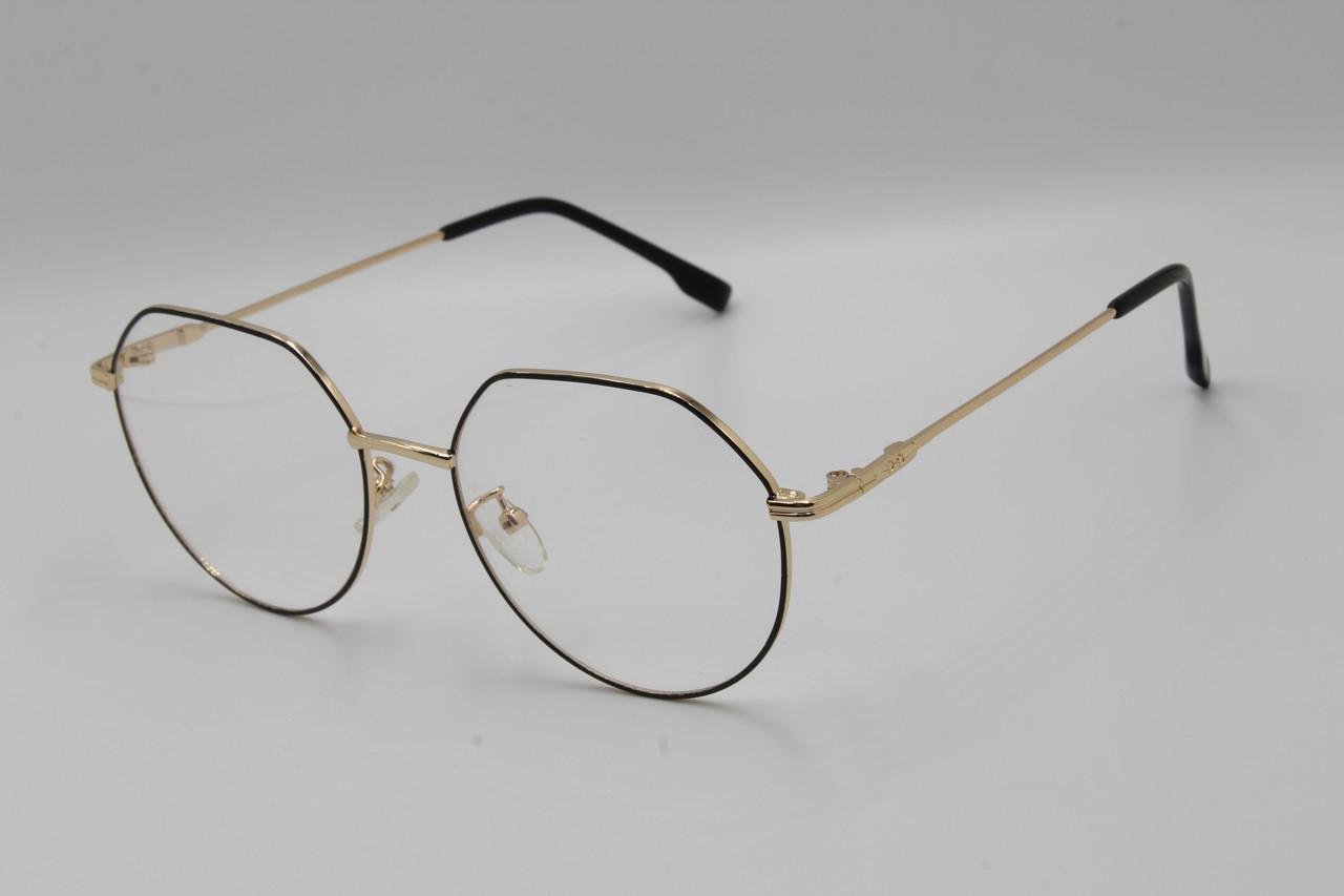 Очки имиджевые 509 прозрачные в золотом металле (2860821869)