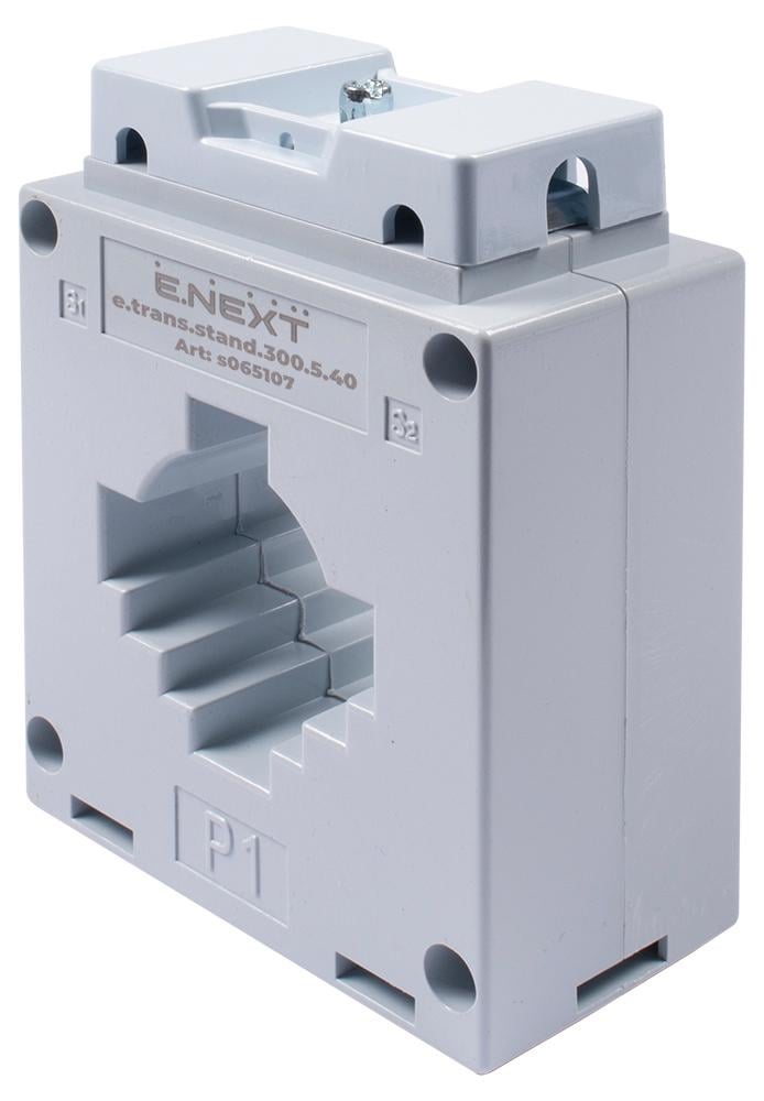 Трансформатор струму вимірювальний E.NEXT e.trans.stand.300.5.40 300/5A CL0.5 (s065107)