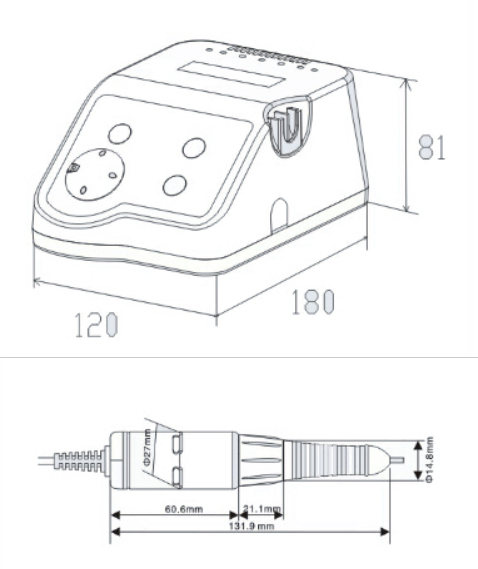 Фрезер профессиональный для маникюра Nail Drill Micro Grinder 35 000 оборотов - фото 3