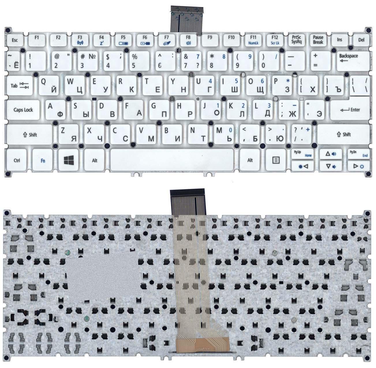 Клавиатура для ноутбука Acer Aspire V5-122P White