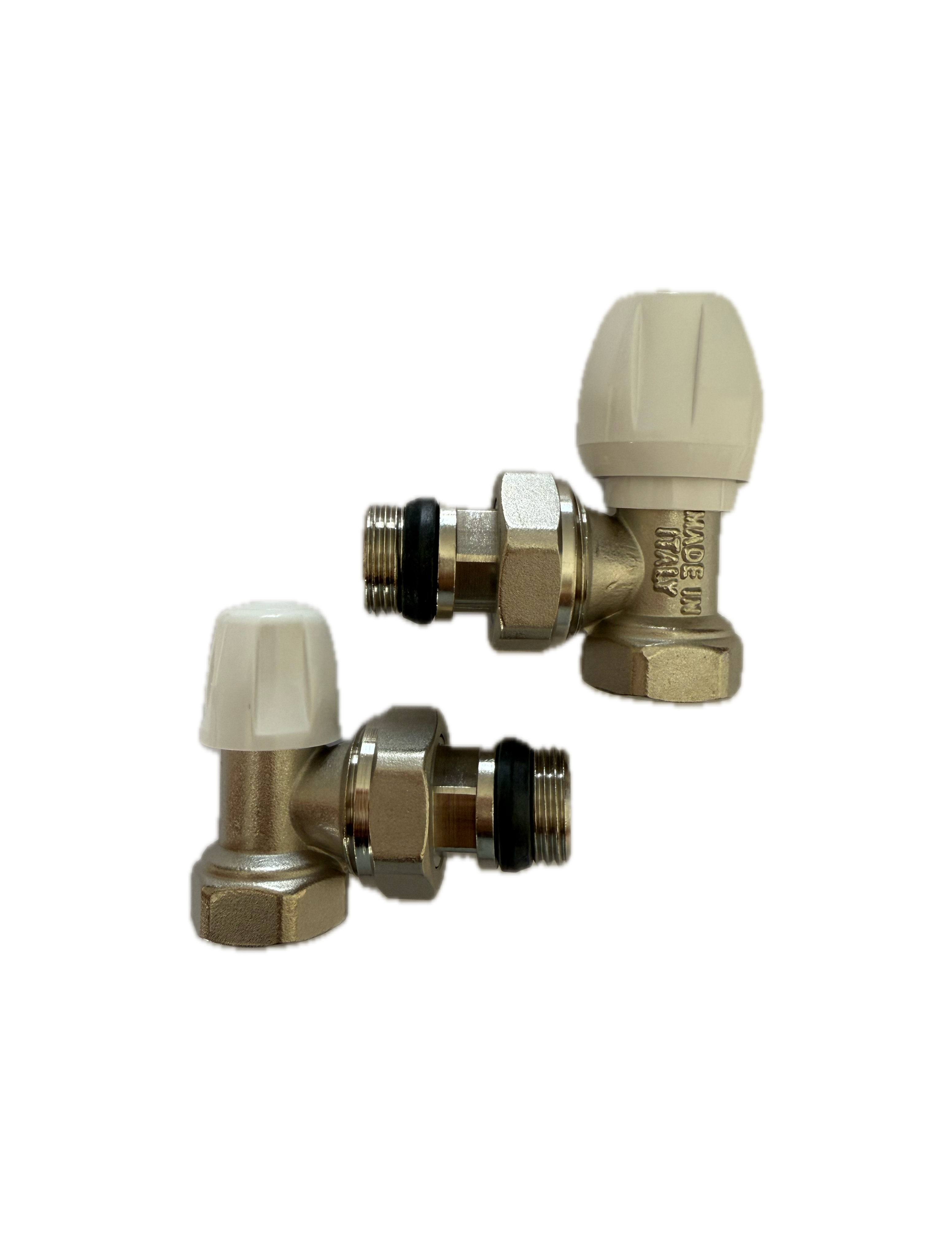 Комплект радіаторних кранів ICMA кутовий 1/2 "з ручним регулюванням (803+805) - фото 2