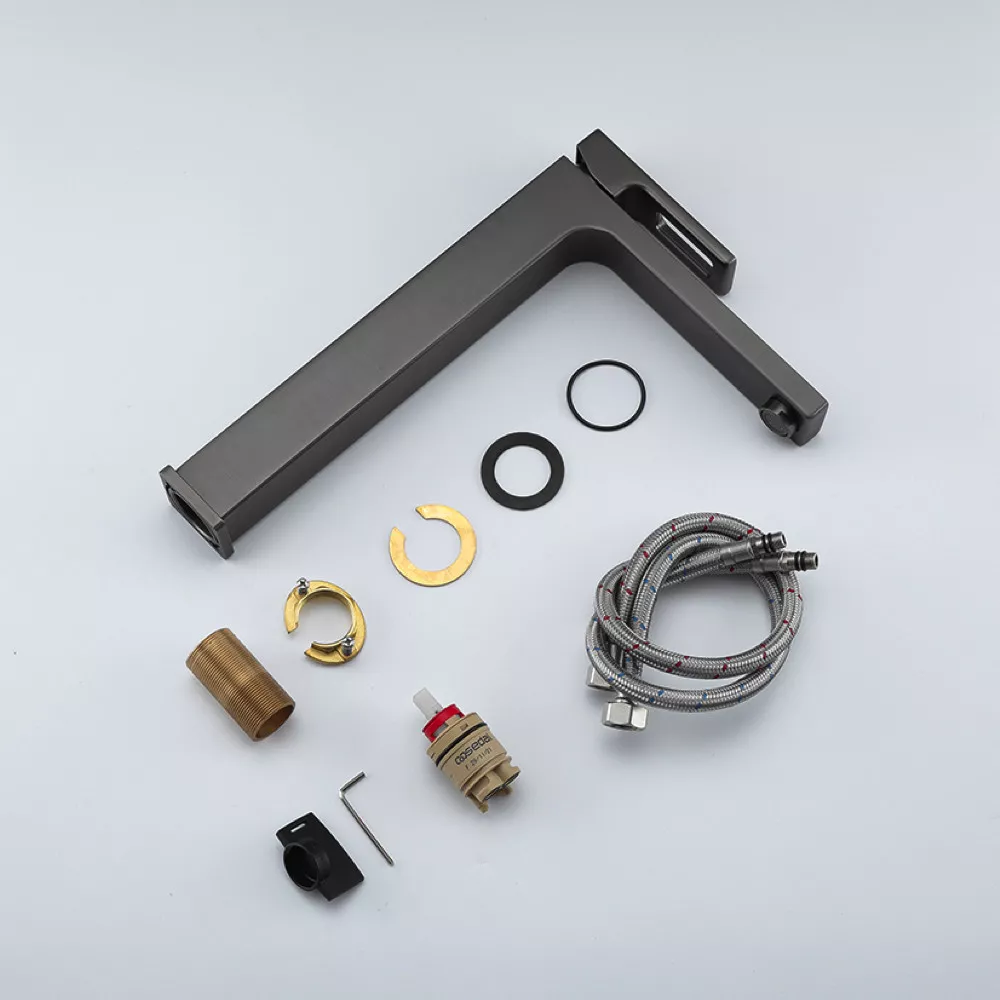 Смеситель для умывальника Gappo G1017-92 Графит (1045068) - фото 5