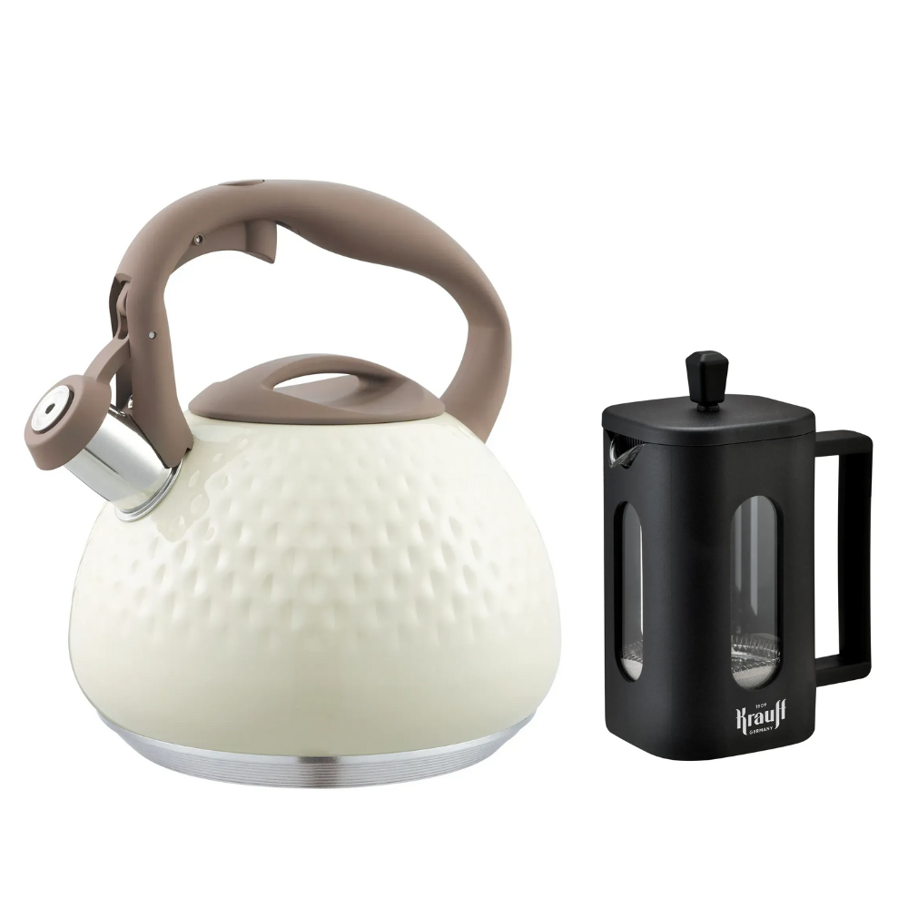 Чайник Krauff Albus 2,7 л с френч-прессом Presse 1000 мл (28812)