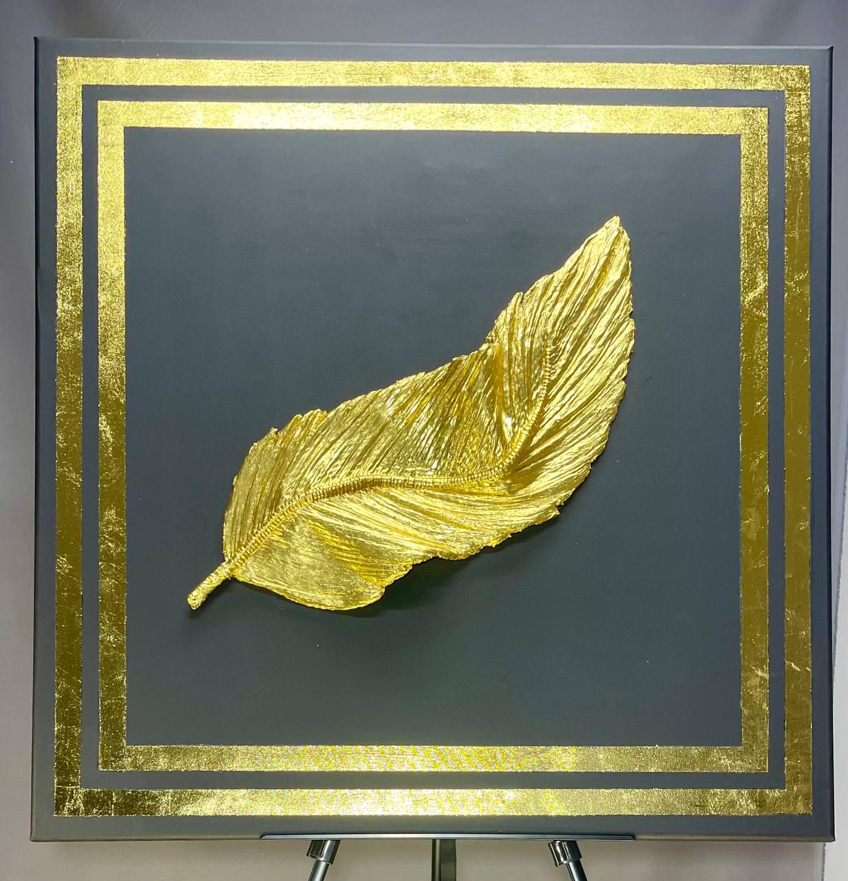 Картина ручной работы Zilini 8888 Золотое Перо 100x100 см (27386815) - фото 9 Картина ручной работы Zilini 8888 Золотое Перо 100x100 см (27386815) - фото 9