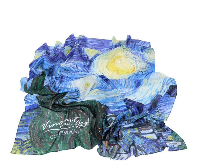 Платок Carmani Ван Гог Звездная ночь 90х90 см (023-1021)