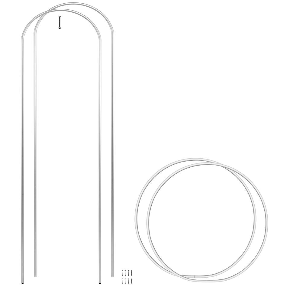 Опора для растений арочно-кольцевая на два кольца 1350х800х800 мм (АКО-D16/13-1350*800/2) - фото 3