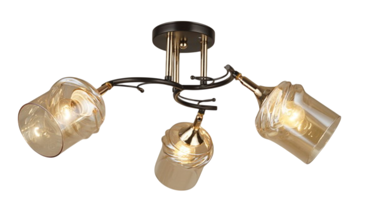 Люстра декоративна Valeso на 3 плафона Black/Gold (V W3006/3)