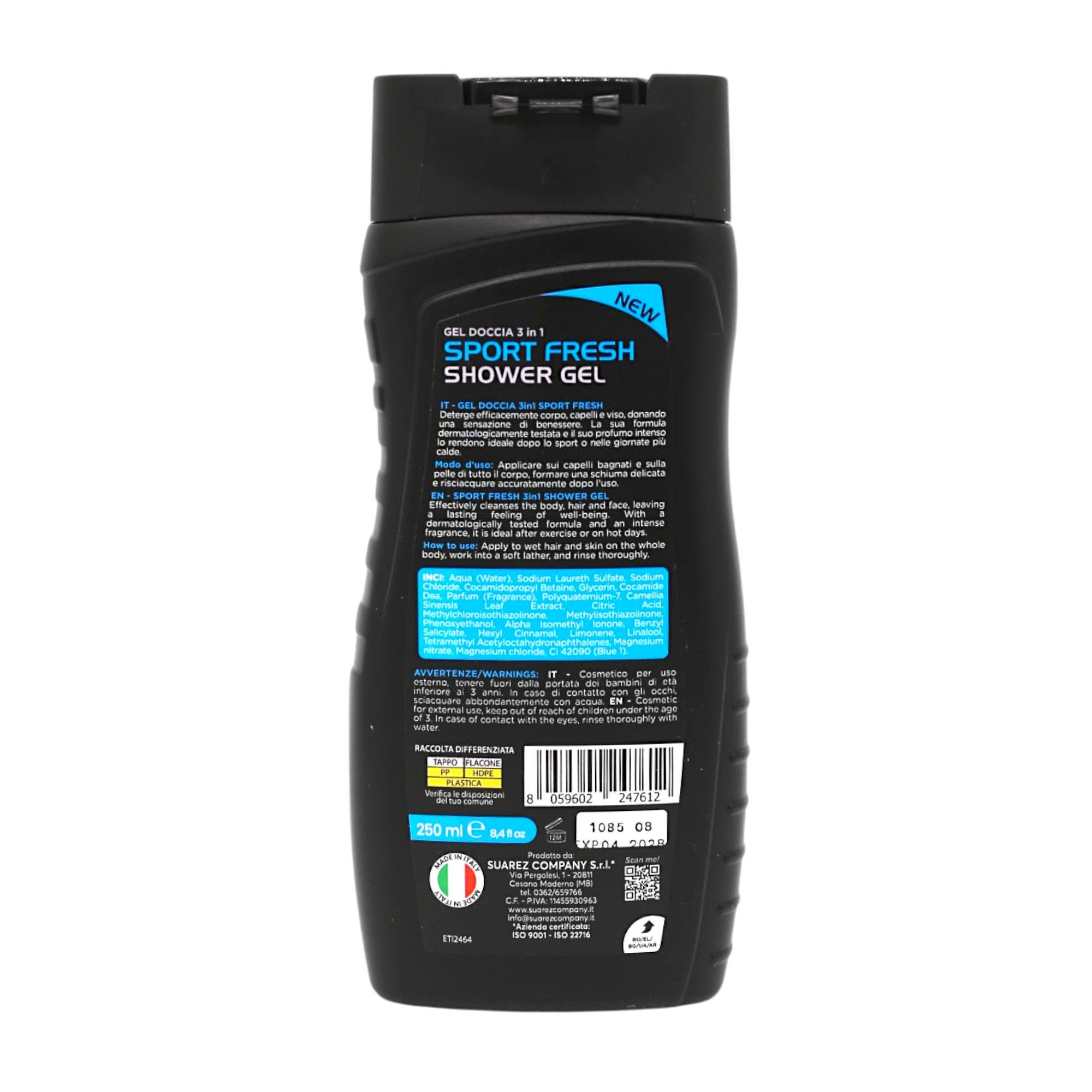 Гель для душу чоловічий Sport Fresh Eloderma 3в1 250 мл (НФ-00008771) - фото 2