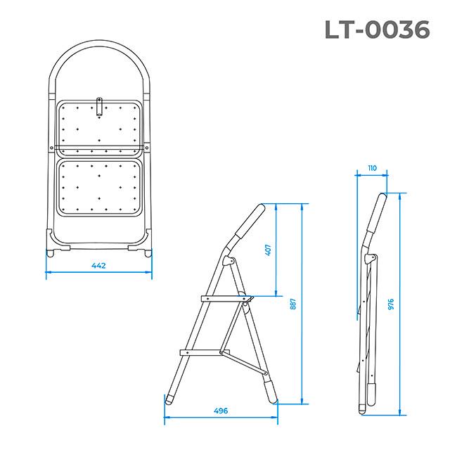 Сдержка Intertool LT-0036 2 ступень высота 887 мм - фото 7