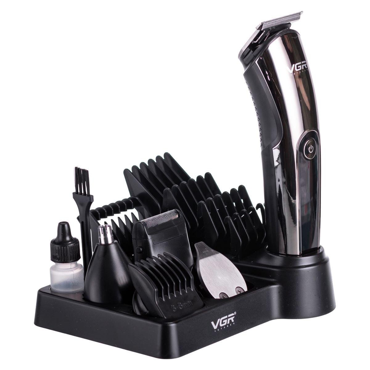 Набір для стрижки VGR V-107 волосся 5в1 машинка/триммер/бритва (7361) - фото 3 Набір для стрижки VGR V-107 волосся 5в1 машинка/триммер/бритва (7361) - фото 3