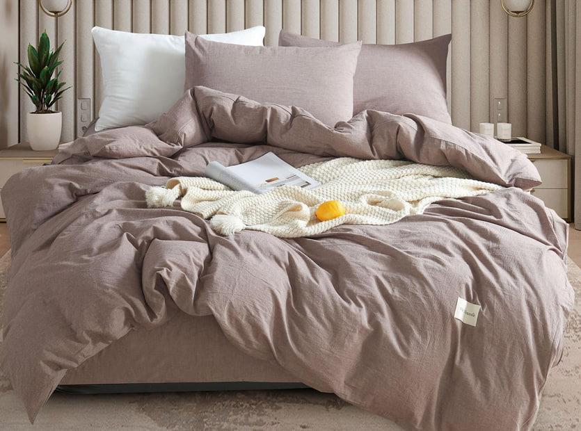 Постельное белье на резинке Vie Nouvelle Washed cotton полуторное вареный хлопок 155х210 см (W18S)