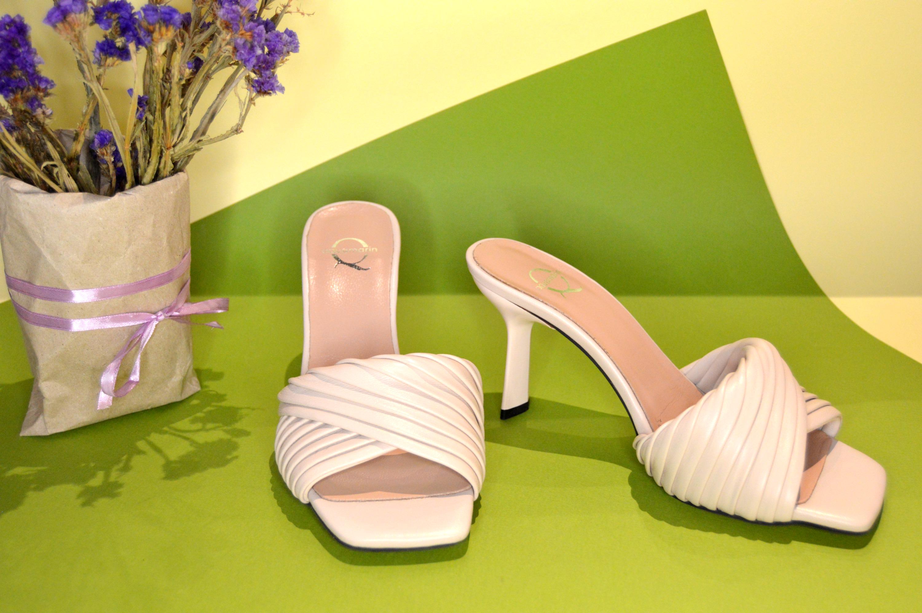 Сабо жіночі Aquamarin шкіряні р. 39 Кремовий (94101600239)