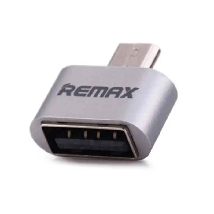 Переходник Remax RA-OTG USB-F to microUSB-M Серебреный (6954851289777) - фото 2