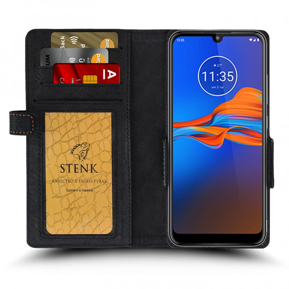 Чехол книжка Stenk Wallet для Motorola Moto E6 Plus Черный (65737)