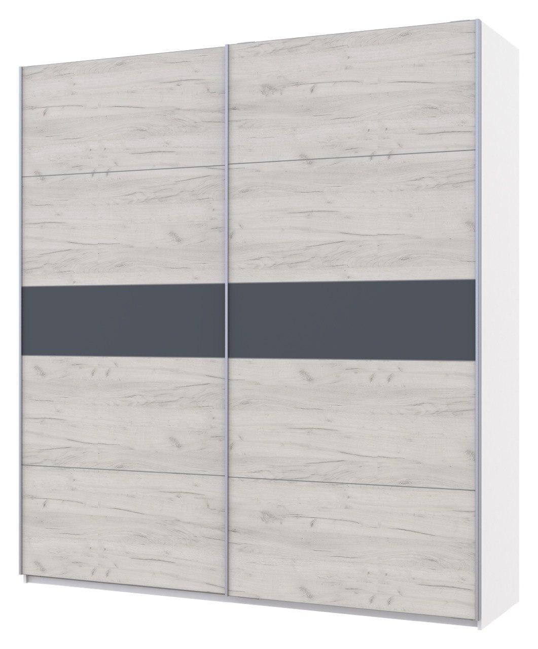Шкаф-купе двухдверный Doros G-Caiser 220х60х240 см Белый/Дуб Крафт Белый/Графитовый (DRS-011008)