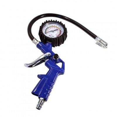Пістолет для підкачування шин з аналоговим манометром та шлангом 0-8,5 Bar в блістері (13309847) Пістолет для підкачування шин з аналоговим манометром та шлангом 0-8,5 Bar в блістері (13309847)