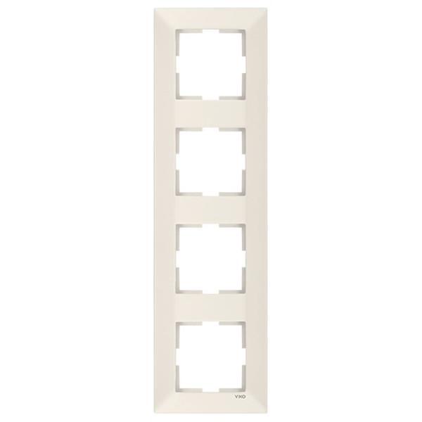 Рамка четырехместная вертикальная Viko Meridian Кремовой (00000012521)