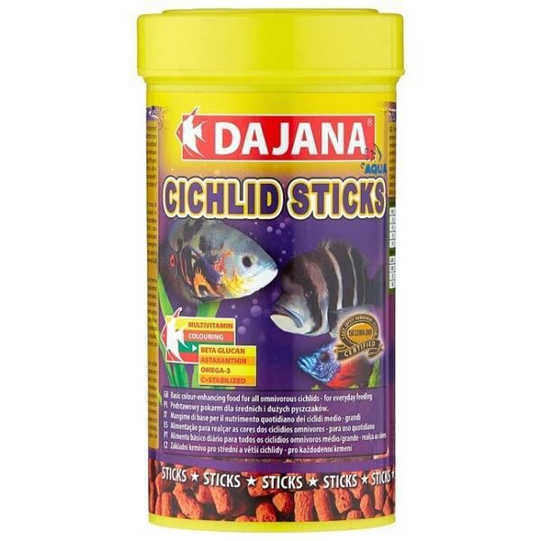 Корм для больших и средних цихлид Dajana CICHLID STICKS 250 мл/80 г