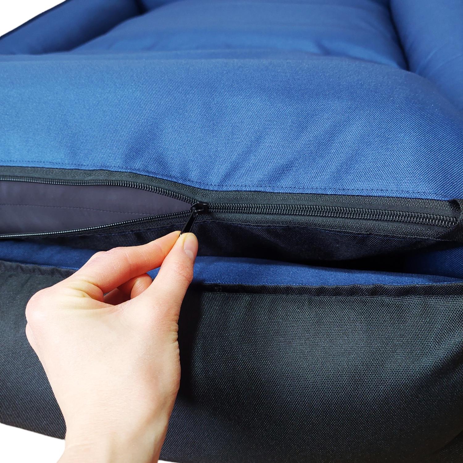 Лежак для собак Huge and Tiny Waterproof з бортами 110x85x24 см Синій з чорним - фото 9 Лежак для собак Huge and Tiny Waterproof з бортами 110x85x24 см Синій з чорним - фото 9