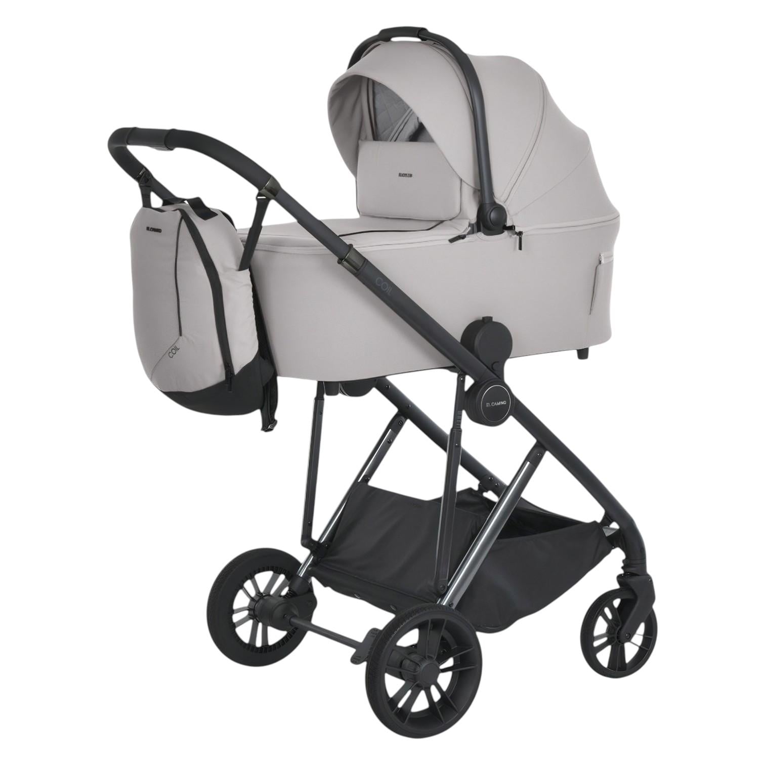 Коляска 2в1 El Camino ME 1190 з люлькою та прогулянковим блоком Silver Milk (34194211)