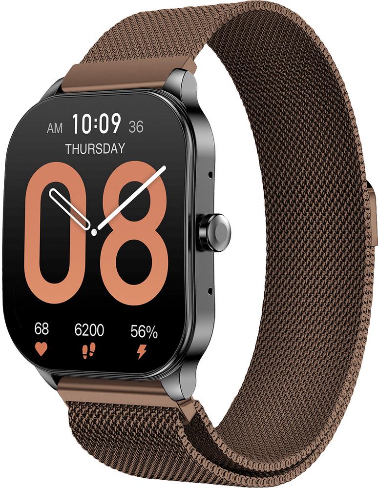 Ремешок Миланская Петля Milano для Amazfit Pop 3S/3R Brown (34445-30)