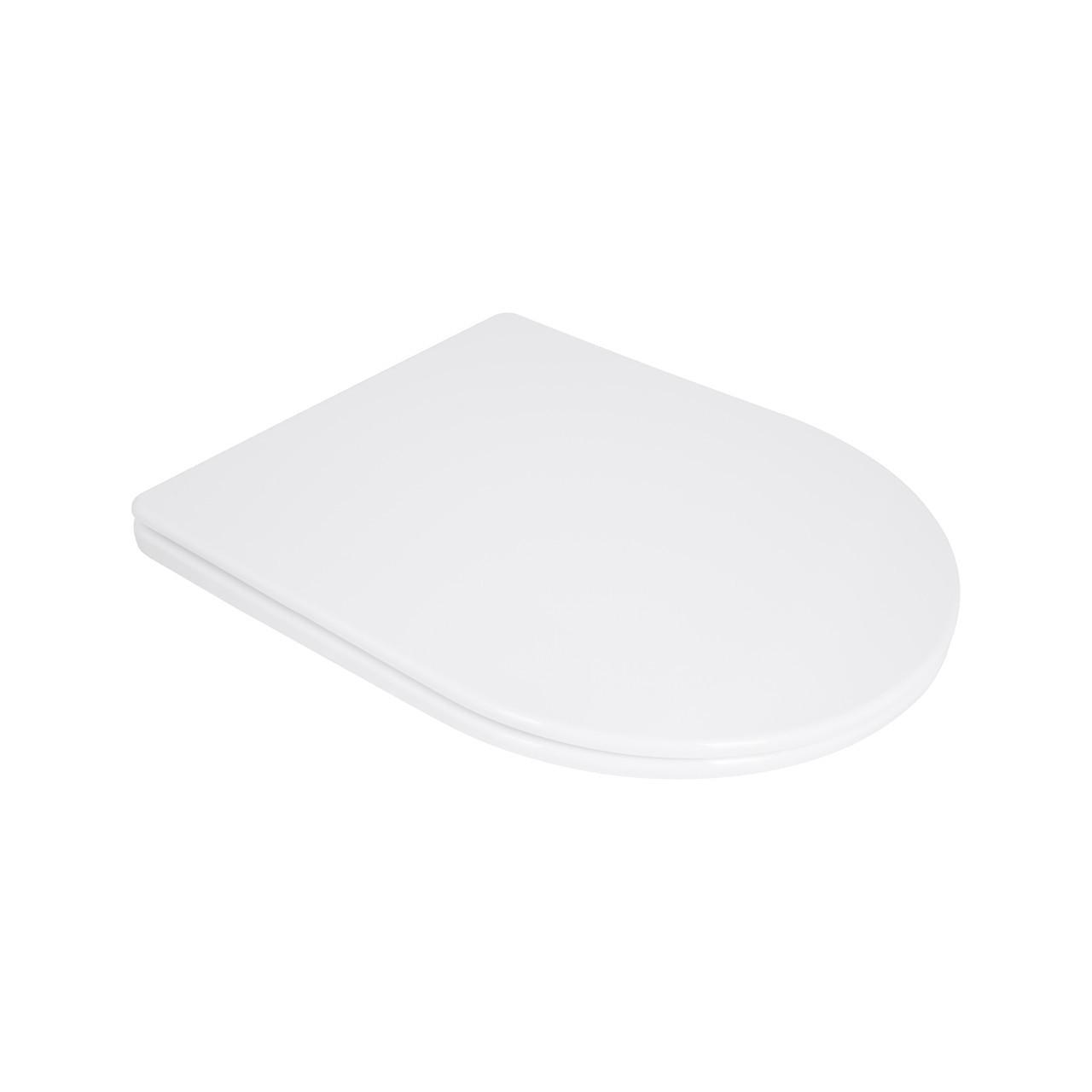 Сидіння для унітазу Qtap Taurus 490 з мікроліфтом/Slim Duroplast/Quick Release 422x360x30 мм White (QTSC179W49383)